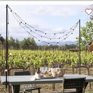 Pottery barn string light table poles